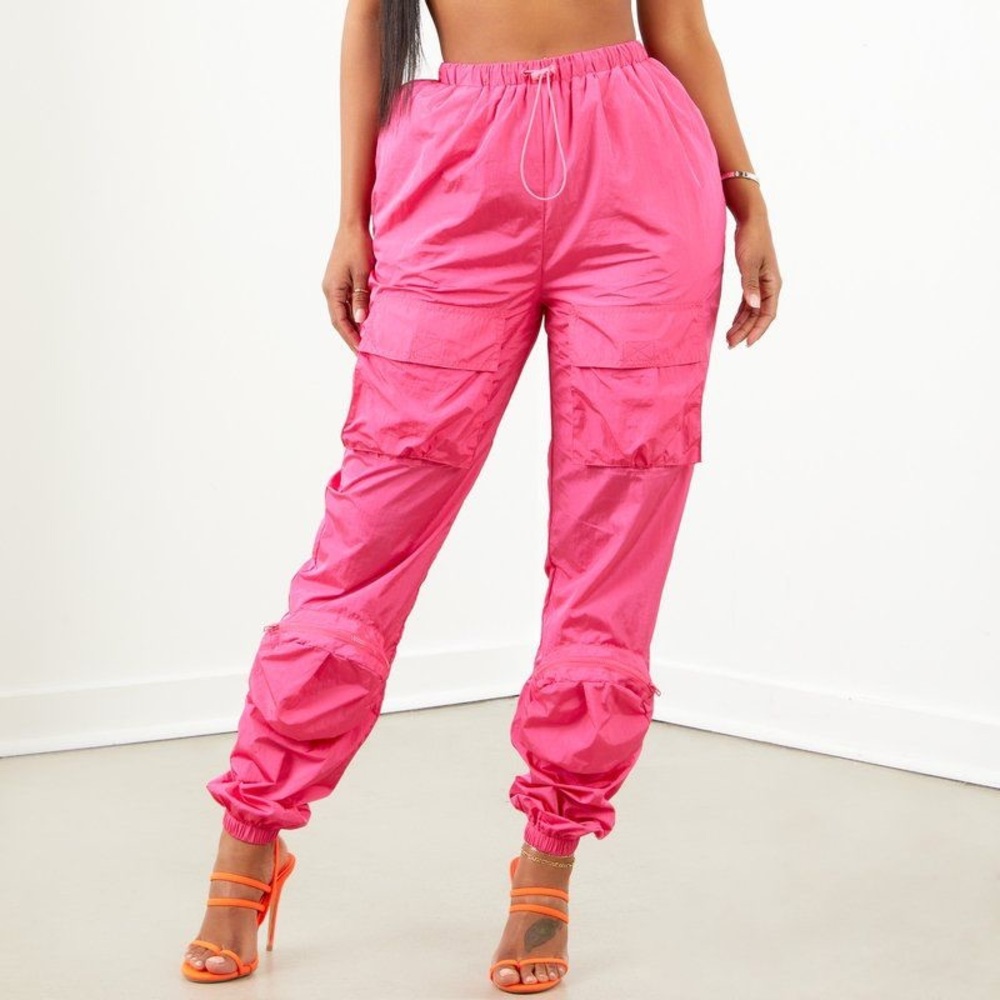 Brand New Boutique Sorella Pink Parachute Track Pants